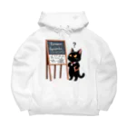 niko&PANDA shopのリーマン予想を解こうとしている猫の学者さん Big Hoodie