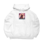 ChicCanvas Boutiqueの桜舞い散る中でたたずむ可愛いトイプードル Big Hoodie