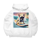 ChicCanvas Boutiqueの波乗り大好きフレンチブルドッグ Big Hoodie