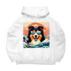 サングラス犬 sunglasses dogs【 monographic 】のサングラス犬　sunglasses-dog【シェットランドシープドッグ】 Big Hoodie