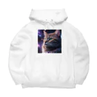 ZZRR12の「星の囁き - 宇宙への猫の眺め」 Big Hoodie