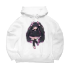 hatoyamaのかわいい黒髪ツインテール美少女 Big Hoodie