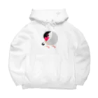 ほほらら工房 SUZURI支店の首をかしげる桜文鳥 Big Hoodie