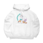 ホイップシュガ―ショップ/WHIP_SUGARのシロリスちゃんのビックシルエットパーカー/ディープブリザード先生デザイン Big Hoodie