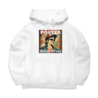 kazu_gのレトロ風ポスター（女性） Big Hoodie