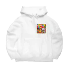 DesignDreamerの光輝く福招き猫 Big Hoodie