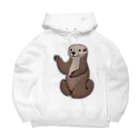 夢幻カワウソくんのお店の浮世絵風カワウソくん Big Hoodie