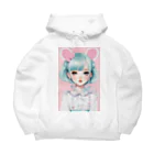 AI-srt-designのスウィート・ミント・ドリーミング・ガール Big Hoodie