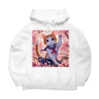 ParadigmStar　パラダイムスターの桜咲く華の学生猫 hana Big Hoodie