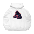 studioCHARGEの夕日に染るゴリラ Big Hoodie