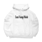 Vamp ModeのLogo(BLACK) Back print Big Hoodie | I am MUSIC ビッグシルエットパーカー