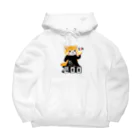 loveclonesのレッサーパンダ 0625 ZOOロゴ りんご大好き柄 Big Hoodie