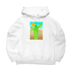 ファンシーTシャツ屋の砂漠の太陽とサボテン Big Hoodie