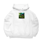 「動物ミリ屋」の新緑の癒し Big Hoodie