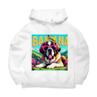 PINK GDのピンクグラサン犬グッズ Big Hoodie