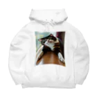 【公式】コンプレックス屋さんのデブが着る前から伸びている：猫ver Big Hoodie