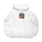 アニマルグッズストア　OPIの鮫の着ぐるみを着た猫 Big Hoodie