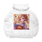 推しの美少女とアイドルのお祭りを楽しむ浴衣美少女 Big Hoodie