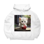 恥ずかしがり屋のねこショップの猫と花 Big Hoodie