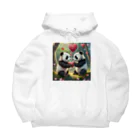 ねこねこねこんのパンダハート Big Hoodie