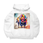 【ma chérie】A treasury of love.のカラフルバッファロー Big Hoodie