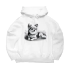 サボのドッグショップのチワポメ Big Hoodie