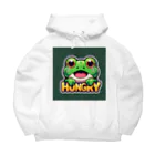 カエルグッズのHUNGRYカエル Big Hoodie