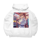 アニメ好きの野生味溢れる店J JK専門店の電気系ポーニーテールJK　 Big Hoodie