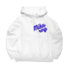 mikuのshopのmikuringロゴビッグシルエットパーカー青 Big Hoodie