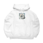 bigbamboofamilyの月に照らされた梟 Big Hoodie