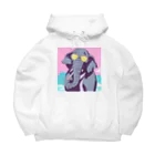 hachicoooのちょい悪ゾウ Big Hoodie