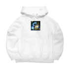 katohkouchiのMystical Creature with Large Luminous and Kitten Big Hoodie