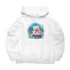 りんりんの可愛いシロクマちゃんショップ　かわいいよ！の池にいる白くま Big Hoodie