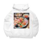 happiness_shopの美しい寿司の絵画 Big Hoodie