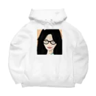 みつまめこshopのメガネ美人 Big Hoodie