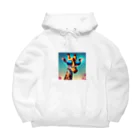 GIRAFFEのサングラスをかけたキリン Big Hoodie