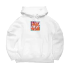 Kousuke2の親子キツネと共に Big Hoodie