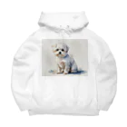 Animal Illustration shopのマルチーズ　Maltese　水彩画風 Big Hoodie