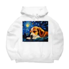 Dog Art Museumの【星降る夜 - ビーグル犬の子犬 No.3】 Big Hoodie