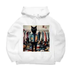 アニマルアーティファクトの服を選んでいる猫 Big Hoodie