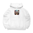 rakutenitibaのアイスクリームをもらって嬉しいパンダ Big Hoodie