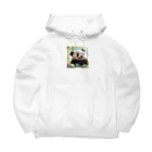 FUJISHIKAのPANDA ENRICH YOUR HEART Big Hoodie