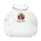 Stylo Tee Shopの絶滅までKOをするティラノサウルス Big Hoodie