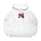 Y m @Y's shopの猫とダリア Big Hoodie