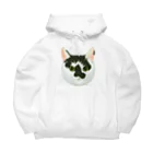 segasworksのねこさんのお顔（白黒ねこ） Big Hoodie