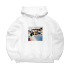 保護ねこねっこ倶楽部のスピードスターにゃんこ Big Hoodie