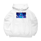 DesignColorsのネオンカラーな夜の少女 Big Hoodie