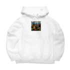 ganeshaの南米アンデス山脈のステンドグラス Big Hoodie