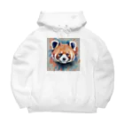 WithRedPandaの水彩風レッサーパンダ Big Hoodie