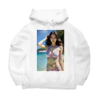 AI美女大好きクラブの「海辺の恋模様: AI美女のビーチウェア・ファンタジー」vol251 Big Hoodie